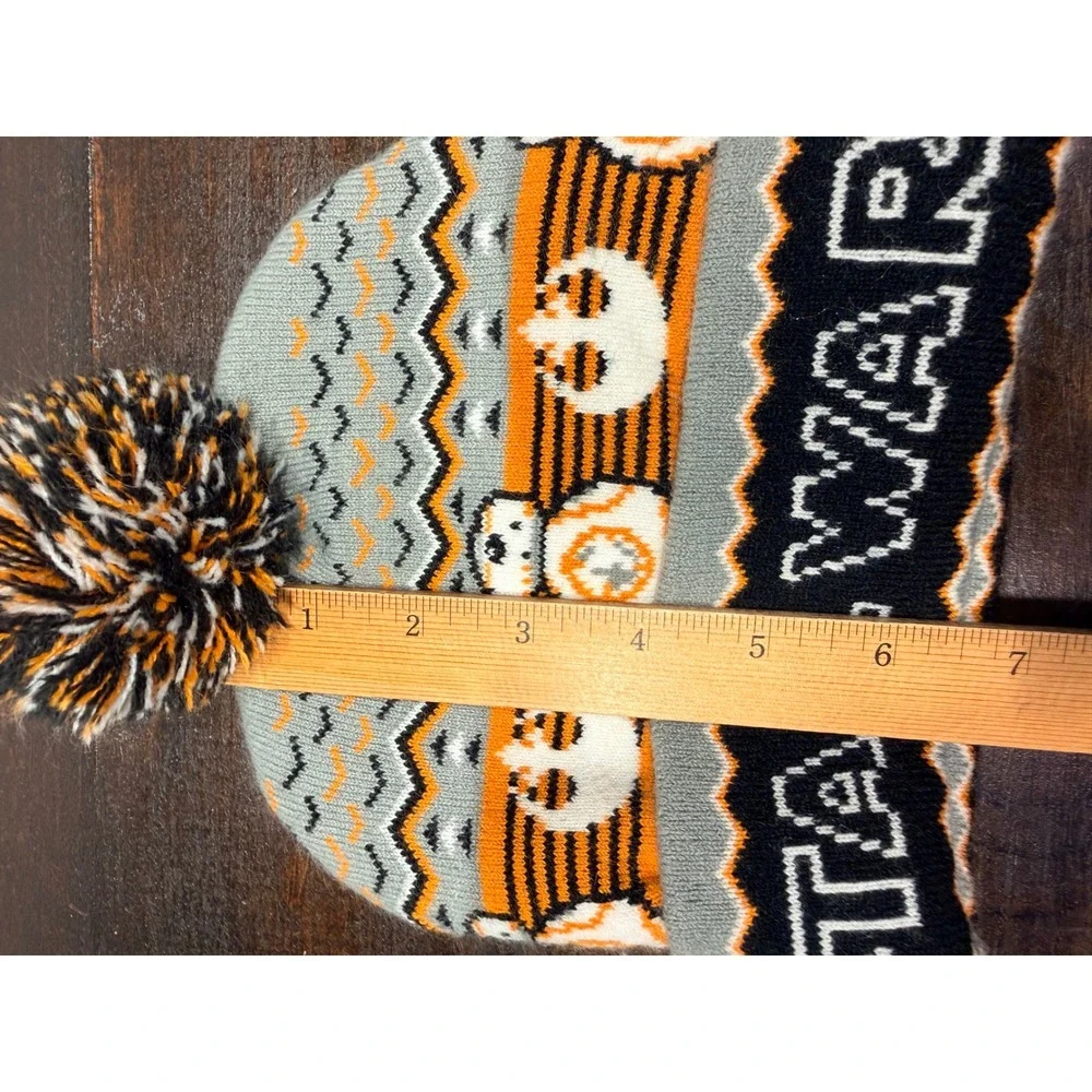 Kids Star Wars‎ BB8 Pom Pom Beanie Hat Gray Orange Black